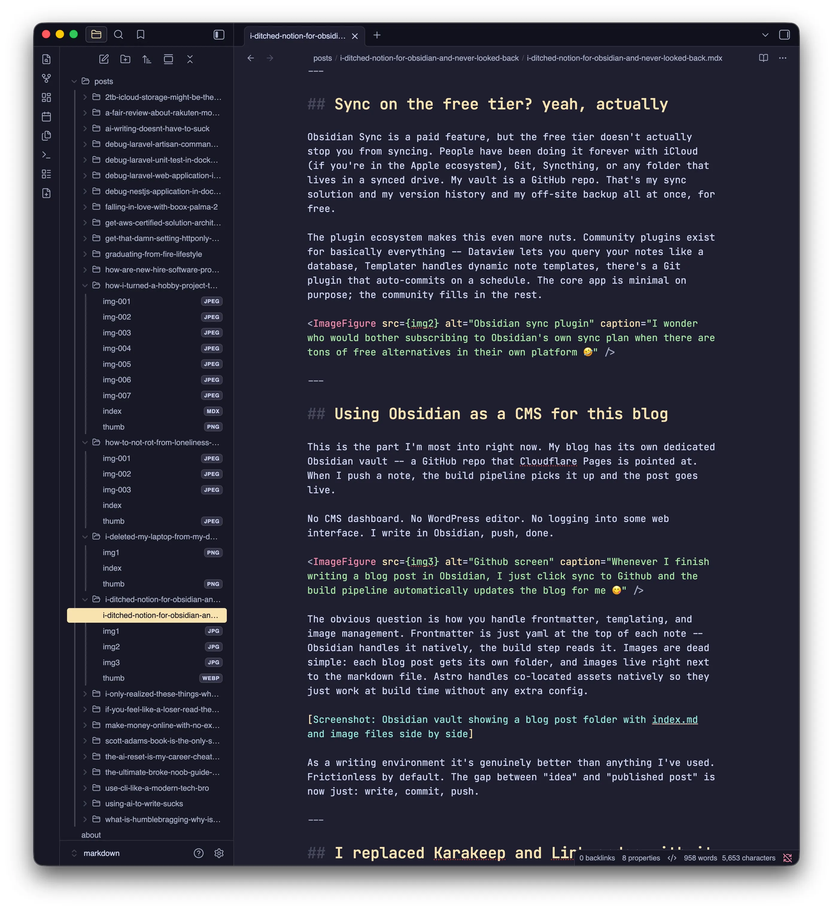 Obsidian file browser